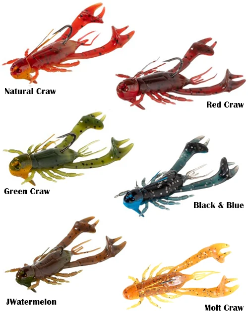 Northland Mimic Minnow Critter Craw 1/8oz 3 Northland Mimic Minnow Critter Craw 1/8oz